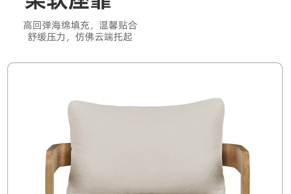 Outdoor Sofa, Teak Wood, Leisure, Waterproof, Sun-Resistant, Suitable For Villas, Courtyards, Hotels, Guesthouses, Balconies, An