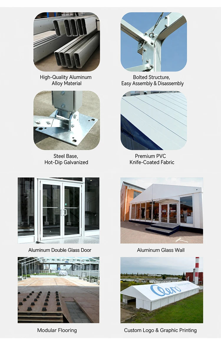 Luxury Transparent Marquee Tent Outdoor Wedding Event Canopy for Garden Party Hotel Banquet Aluminum Frame Tent Commercial Tent