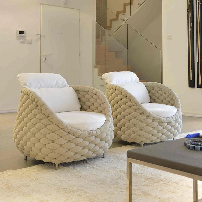 Outdoor sofa courtyard villa balcony rattan chair coffee table furniture open-air waterproof and sun protection casual rattan so