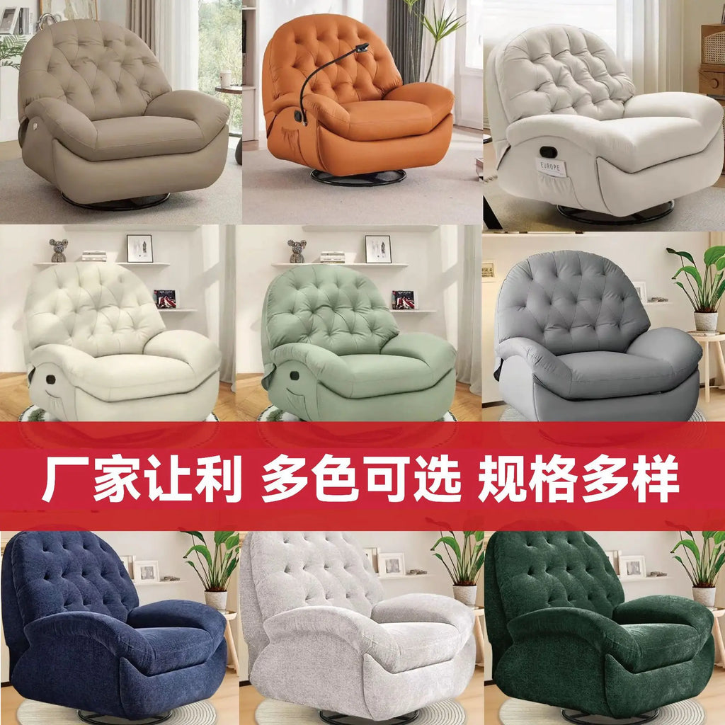 Lazy sofa sleepable and reclining living room bedroom sofa recliner multi-functional rotatable small  single sofa
