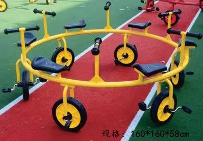 Tricycles, children's two person bicycles, outdoor twin bicycles, three person bicycles, multiple person rotating carts