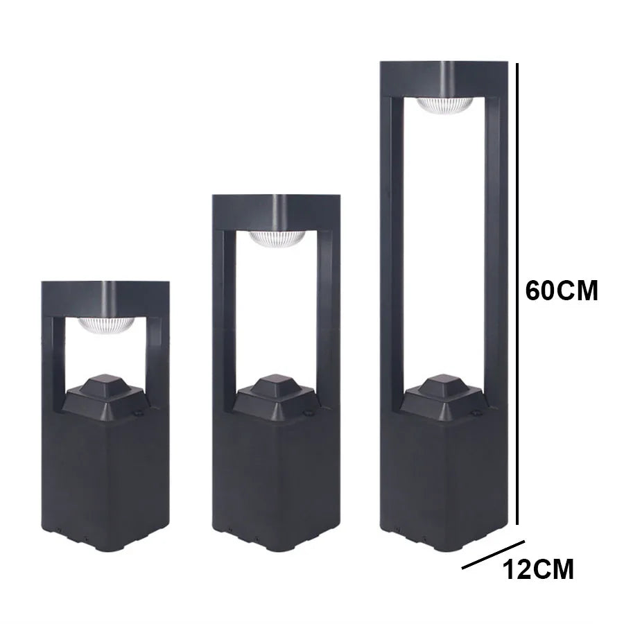 Outdoor Aluminum Landscape Bollard Lighting IP65 Waterproof Villa Pathway Pillar Light IP65 Waterproof Patio Exterior Floor Lamp
