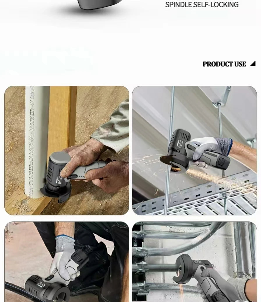 12V lithium battery mini angle grinder portable lithium battery cordless small angle grinder grinding cutting polishing mini