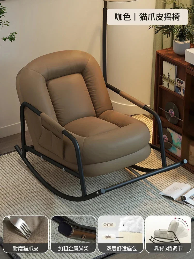 New Arrivals Lazy Sofa Rocking Chair Sofa Leisure Chair Living Room Single Rocking Chair Antique Style S51