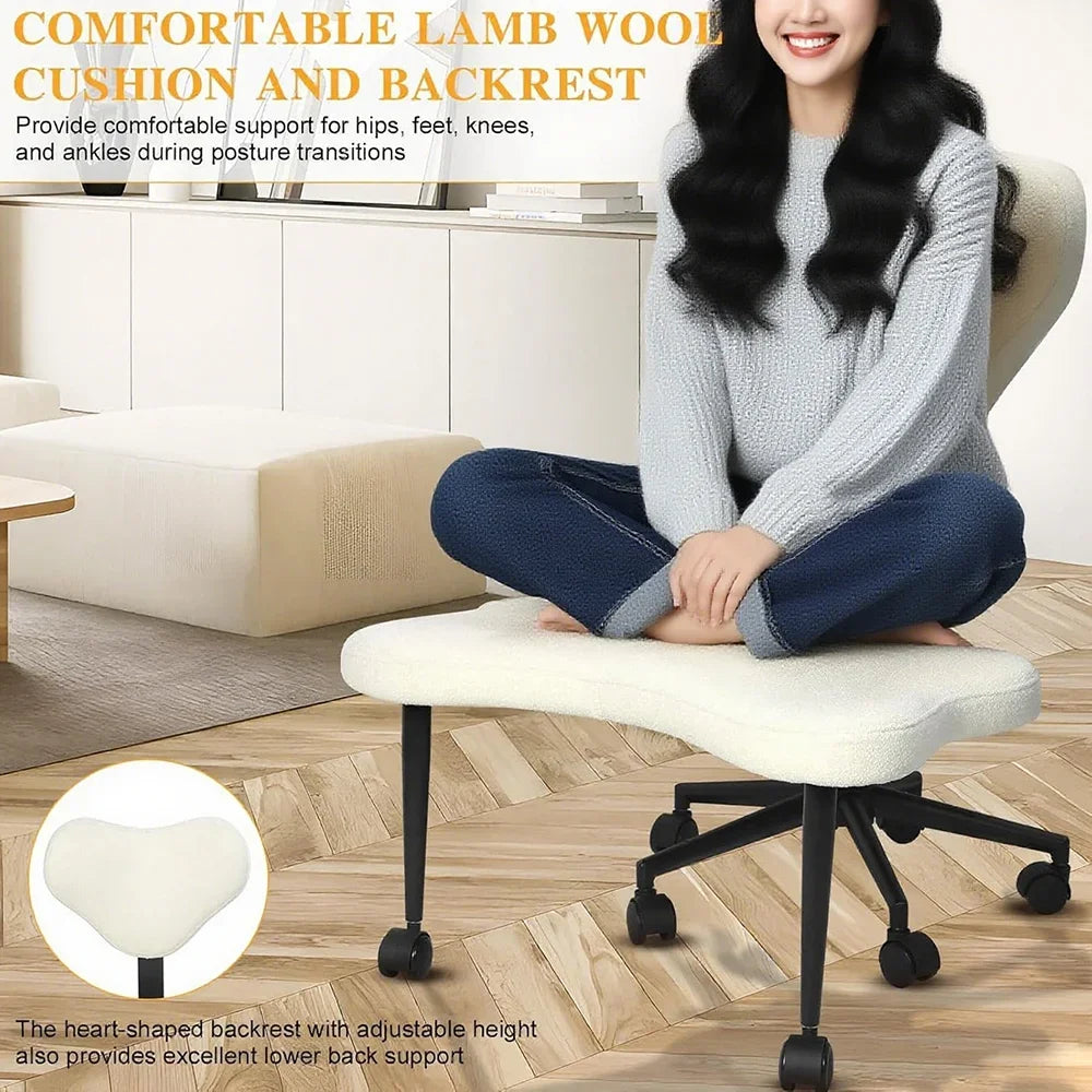 2026 Hot Sale  Ergonomic Cross-Legged Lift Chair for Office Yoga Posture Correction Adjustable Height Swivel Knee Support