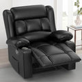 Oversized Reclining Loveseat with Cup Holders, Ideal for Home Theater, RV, or Gaming Rooms, Black