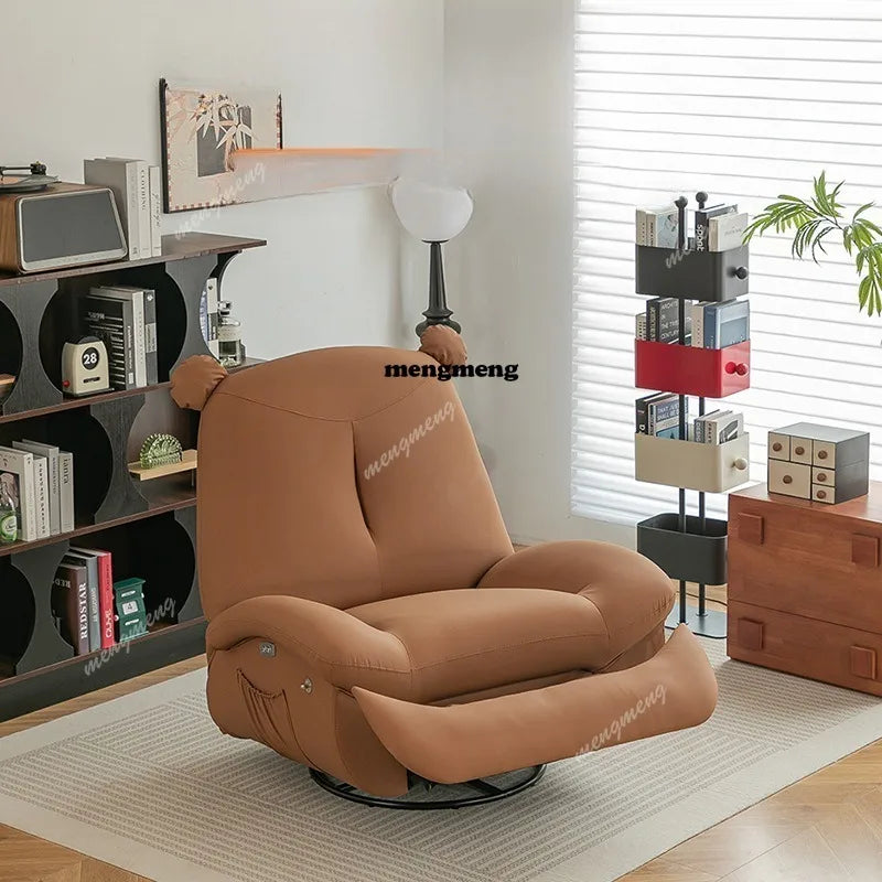 Electric sofa chair can be reclined and rotated, casual lazy chair can be rotated, single rocking chair