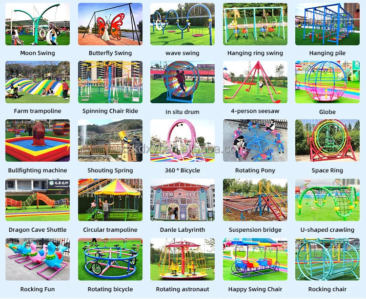 Commercial Non-Electric Amusement Park Parent-Child Play Equipment Outdoor 6-person Spinning Bike Fitness Exercise Facilitypromo