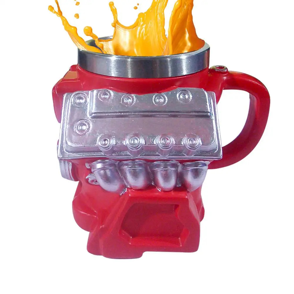 300ML V8 Engine Coffee Mug Milk Cup Art Decoration Mug For Men Car Enthusiasts Lover Mechanics Kitchen Office Home Travel Coffee
