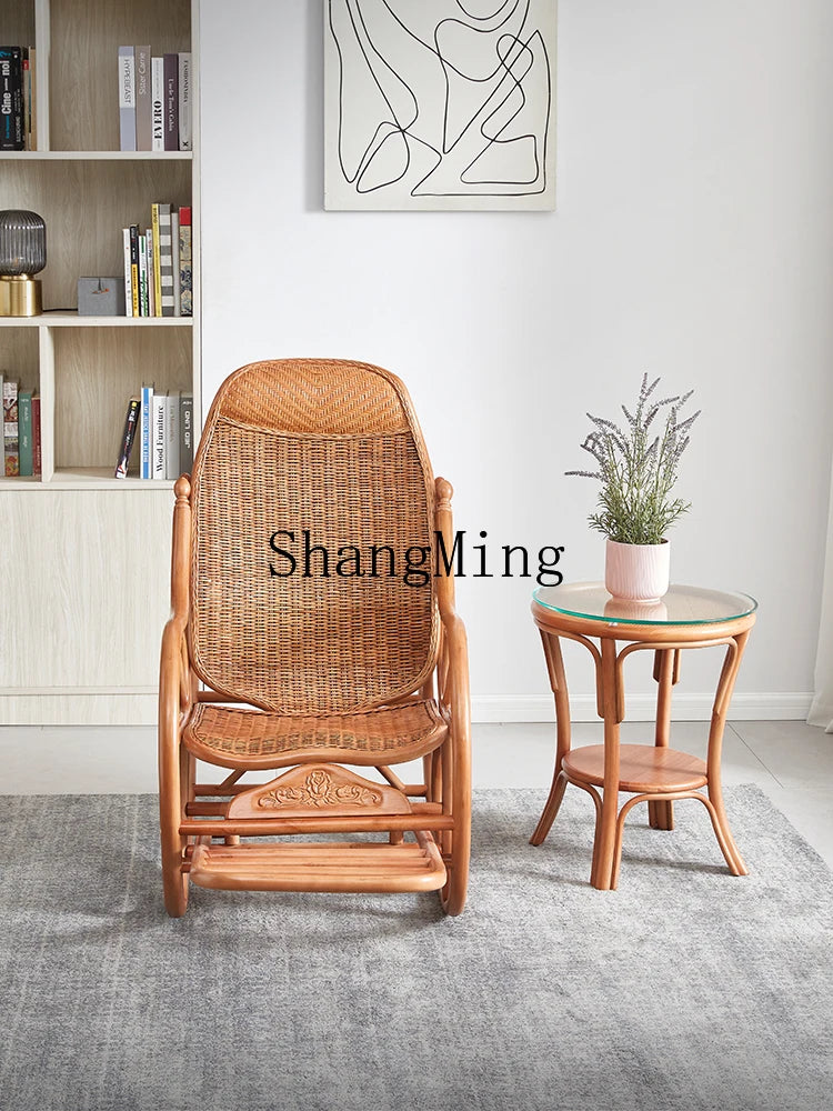 CL  household rocking chair elderly adult recliner balcony living room leisure environmental protection rattan rocking chair