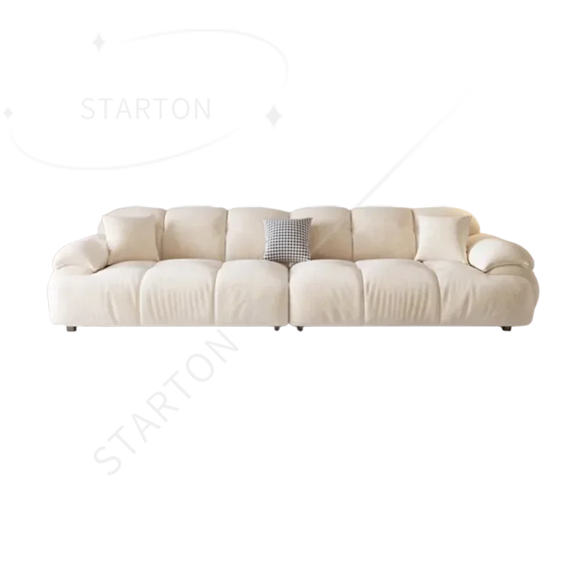 Living Room Sofas European Beige Modern Puffs Living Room Sofas Lazy Home Furniture