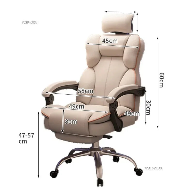 Mobile Ergonomic Office Chair Recliner Computer Bedroom Accent Office Chair Gameing Study Sillas De Oficina Office Furniture