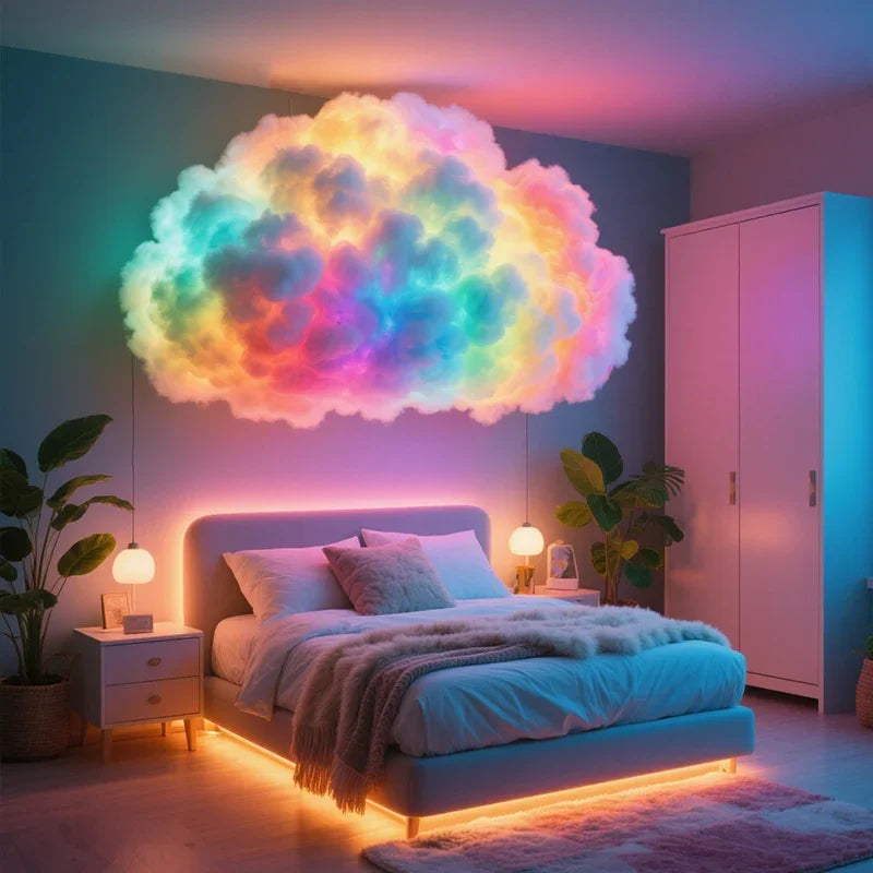 3D Cloud Lighting Light Kit with Music Sync, Multicolor RGBIC LED Strip Lights, Remote & APP Control, Mood Lighting for Bedroom