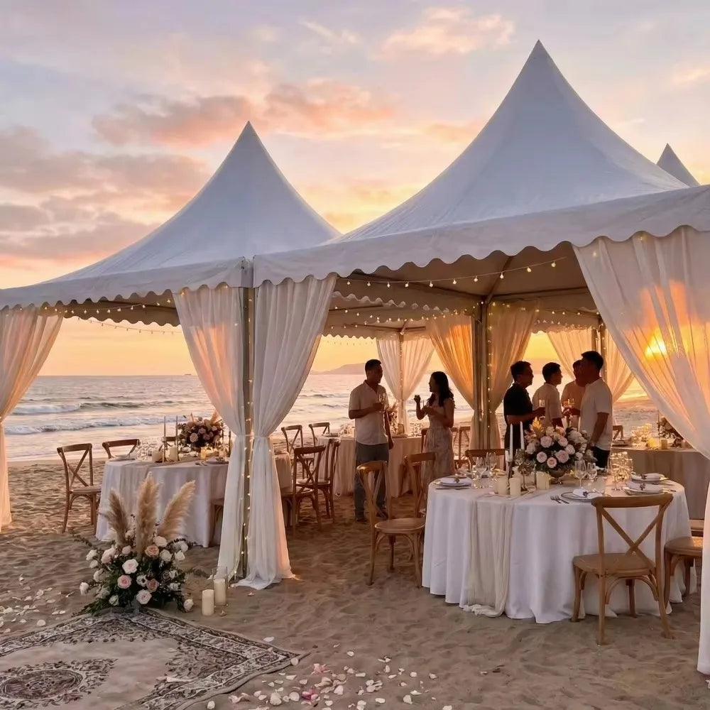 Large Waterproof Pagoda Outdoor Event Tent, Custom Commercial Canopy Shelter for Wedding Party, Trade Show & Outdoor Exhibition