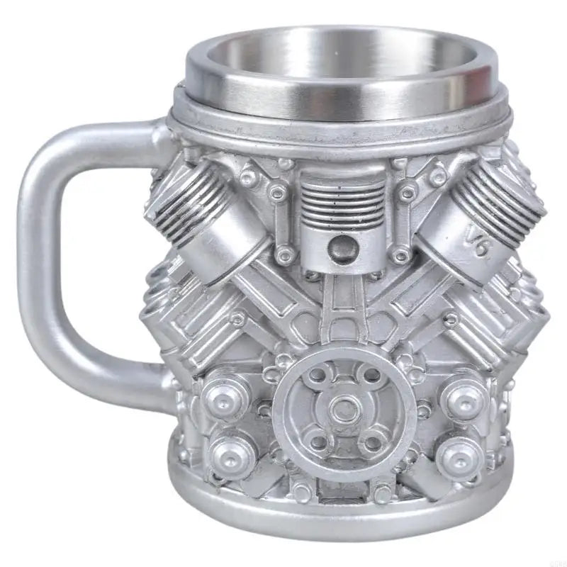 Automotive Themed Coffee Mug Stainless Steel Insert Water Cup For Office Use