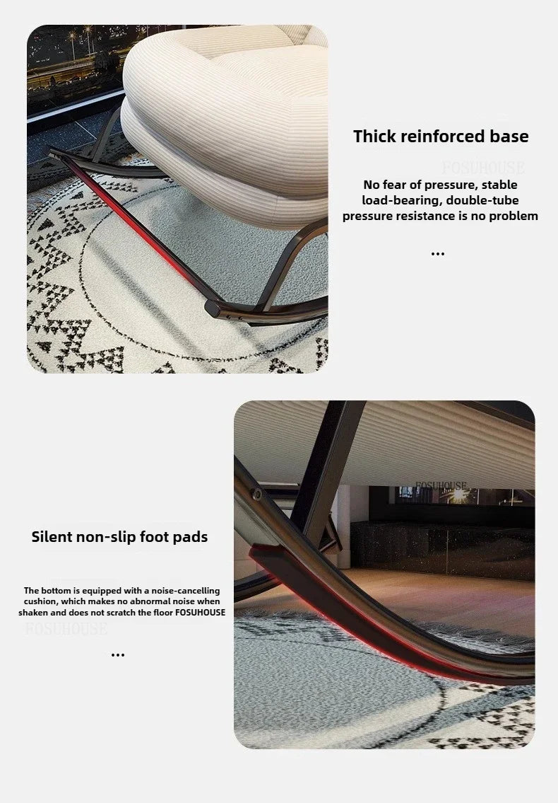 Corduroy Backrest Lazy Chair Multifunctional Comfortable Modern Creative Seating for Balcony Living Room Bedroom Apartment Small