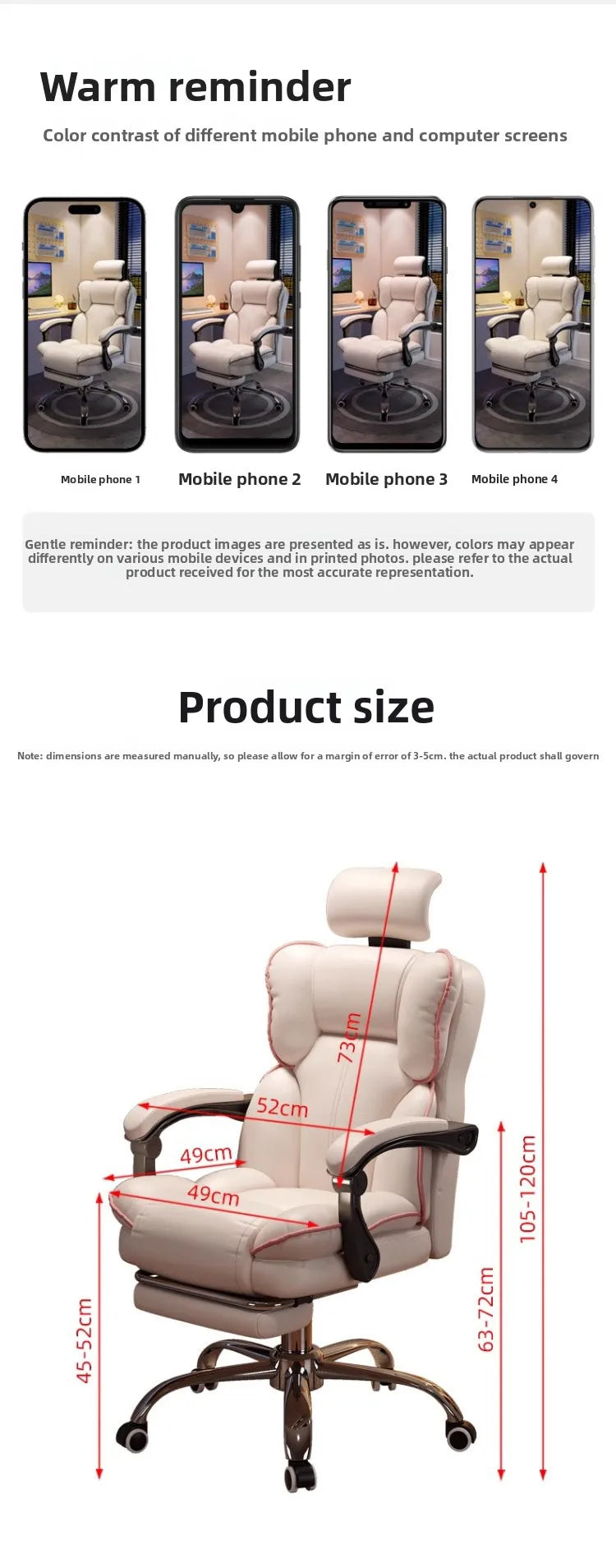 Home Gaming Chair Bedroom Sofa Recliner Ergonomic Office Backrest Chair Furniture Living Room Latex Cushion Swivel Chair