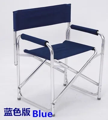 Aluminum Alloy Director’s Chair with Side Table, Portable Folding Fishing Stool, Relaxing Laptop Desk, Outdoor Picnic Gear