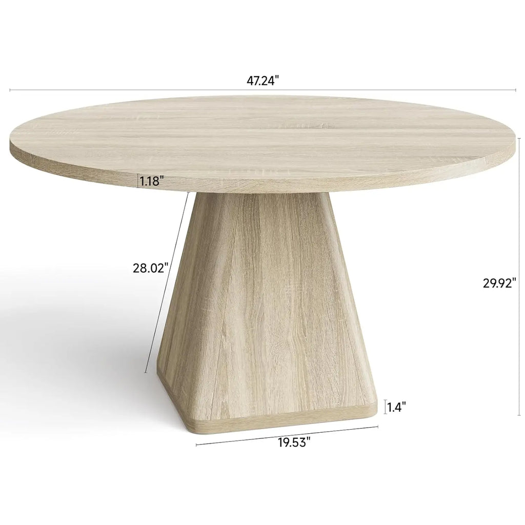 Dining Table , Circle Kitchen With Thickened Tabletop, Modern Dining Room Tables