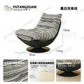 Italian minimalist sofa chair single leather art rotating leisure chair living room high-end single chair