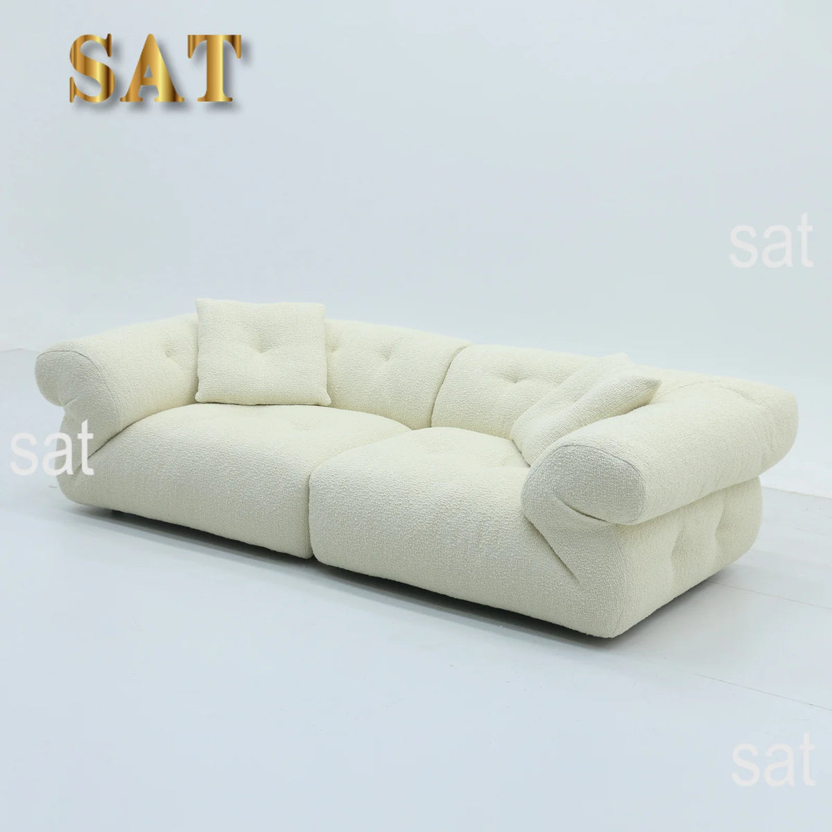 #White Color Living Room Soft Sofa Set Sponge Filled 3 4 Seats Sectional Couch Sofa Velvet Fabric Light Luxury Villa Sofas