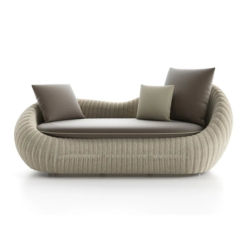 Select for you modern garden wicker furniture love seat sectional outdoor rattan sofa set