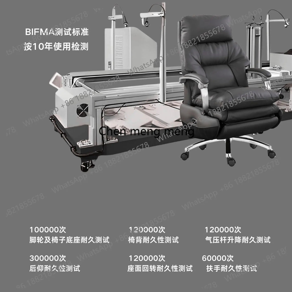 Electric boss leather office reclining office chair, comfortable sedentary home, study massage