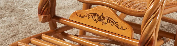 Rattan chair, rocking chair for the elderly, rocking chair for the lazy on the balcony, reclining chair, nap chair
