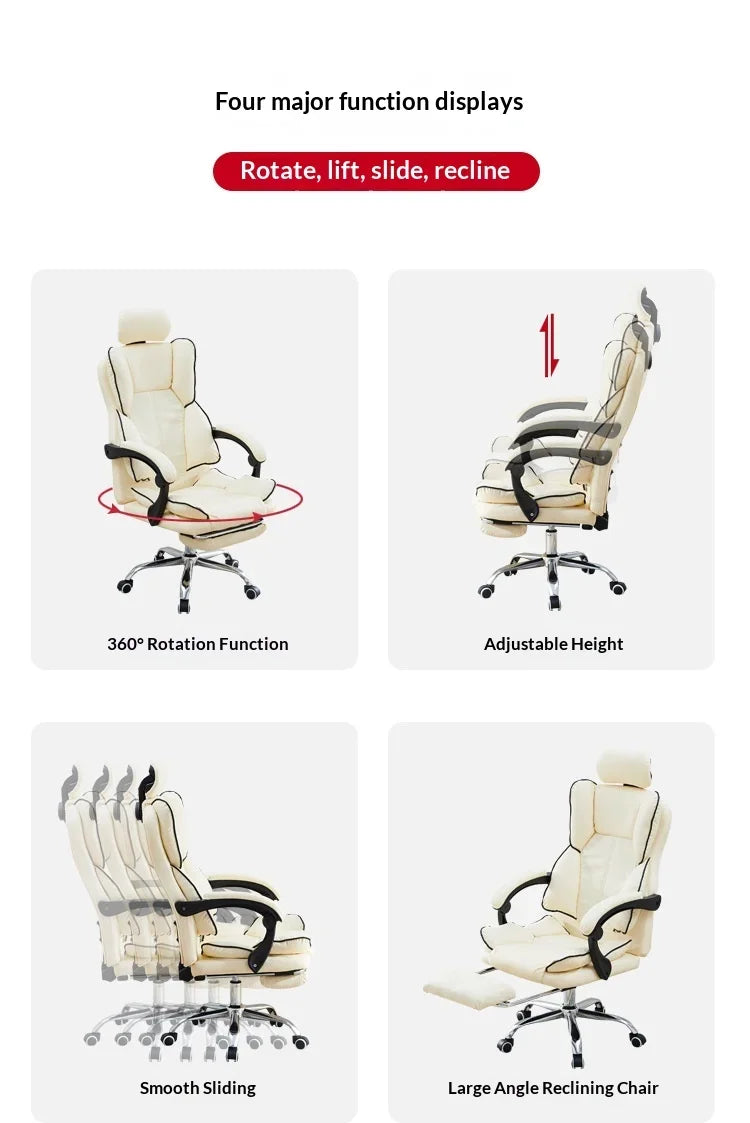 Ergonomic Gaming Office Chair Desk Lumbar Support Reclining Adjustable Headrest Breathable Mesh Home Student Dorm Sillas Cadeira