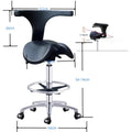 Multi Adjuster Ergonomic Swing Saddle Seat Multi Functional Back Posture Stool with Tilting Seat Saddle Chair For Dental Office
