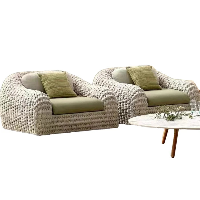 All-weather modern leisure outdoor furniture aluminum frame combination courtyard garden sofa set