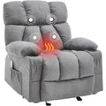 Massage Rocker Recliner Chair with Heat and Vibration Ergonomic Rocking Lounge Chair or Living Room Comy Overstued Recliner with