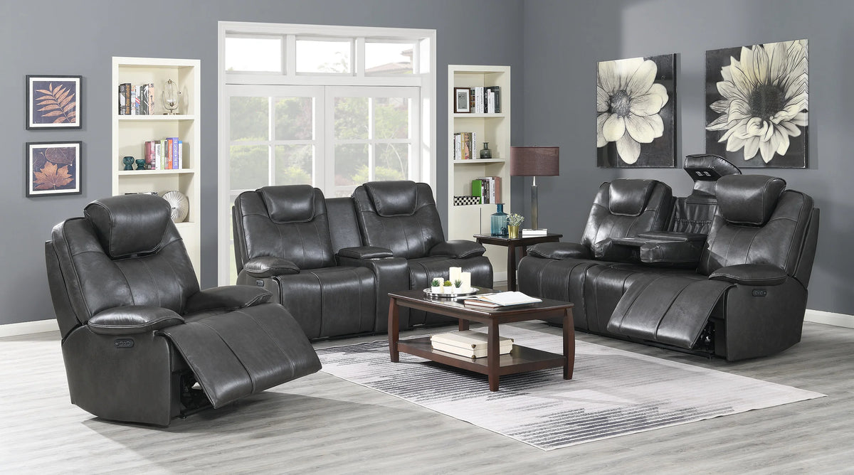 #Luxury comfort Living Room Home Furniture Sofa Set Genuine Leather Electric Power Recliner Sofa