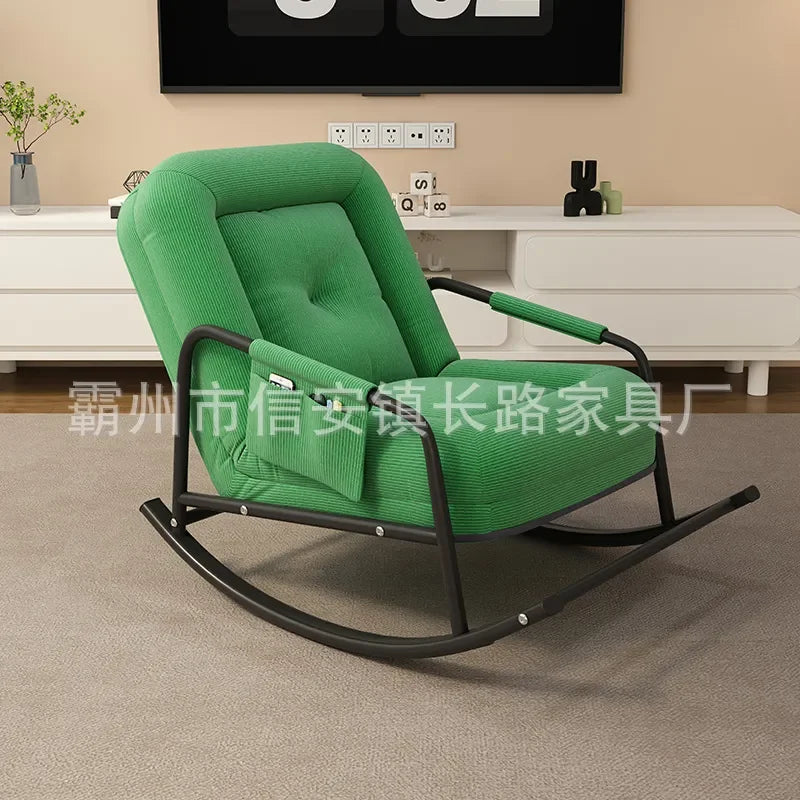 Rocking Chair Recliner Lazy Sofa Balcony Leisure Chair Living Room Light Luxury Adult Comfortable Single Home Kennel