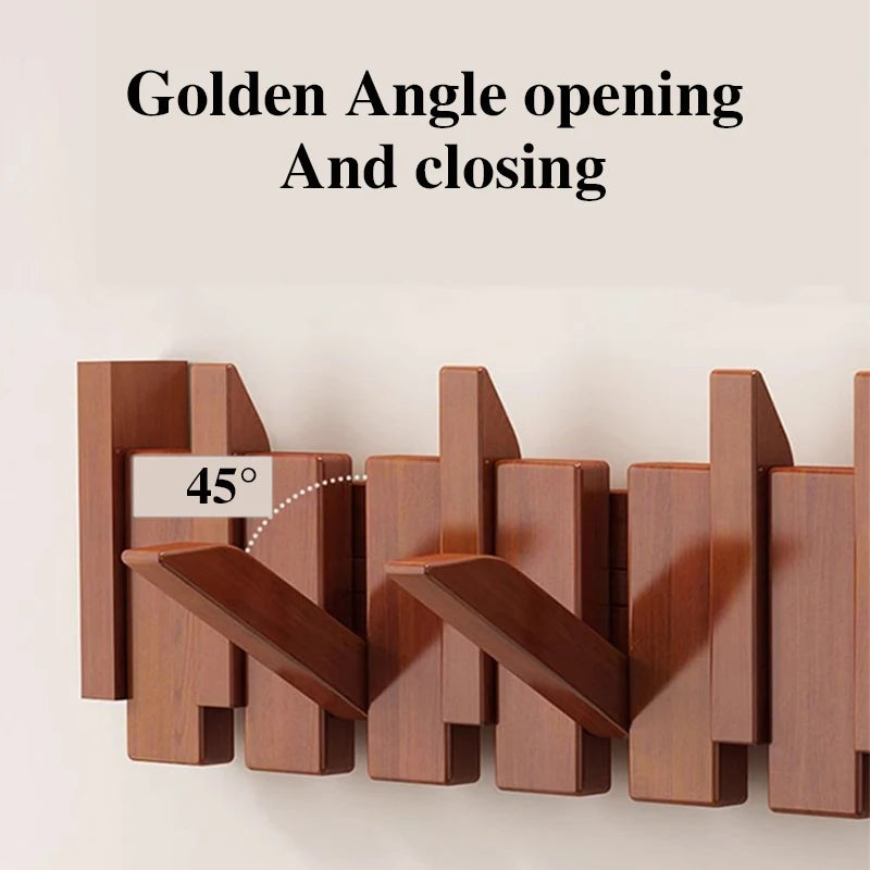 Piano Key Coat Rack Solid Wood Clothing Storage Racks Wall Mounted Clothes Organizer Hanger Entrance Hall Home Furnitures