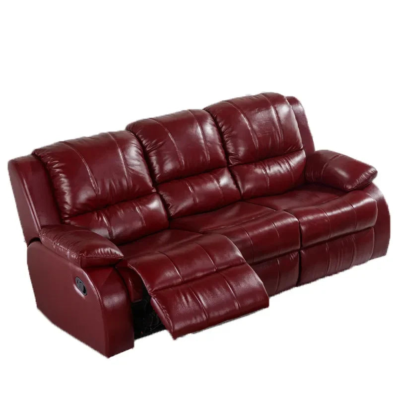 Electric Recliner Sofa Chair Multifunctional Leather Couch for Living Room Small Apartment Home Theater Comfortable Seating