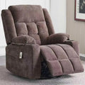 Power Swivel Rocker Recliner Chair for Adults with Massage and Heat, USB and Type-C Ports, Infinite Position, Electric Glider R
