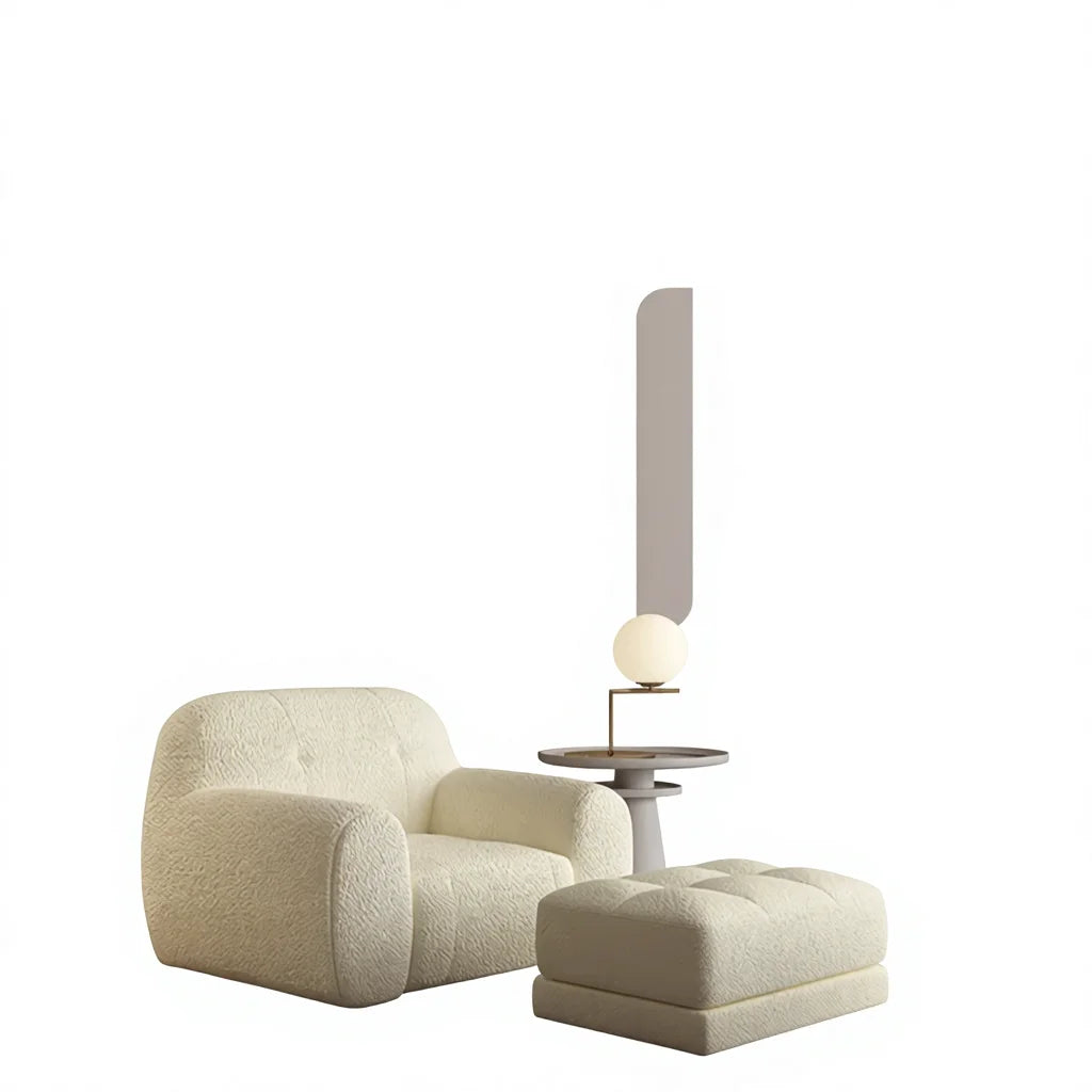 #@ Nordic Creative Light Luxury Fabric Designer Lamb Fleece Sofa Modern Minimalist Living Rooms Hotels Set bedroom soft sofa