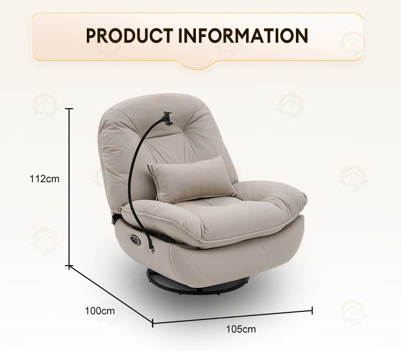 Luxury Lazy Style Relaxing Massage Sofa Chair 270 Rotating and Swinging Kneading Reclining Chair Sofa Chair with Massage