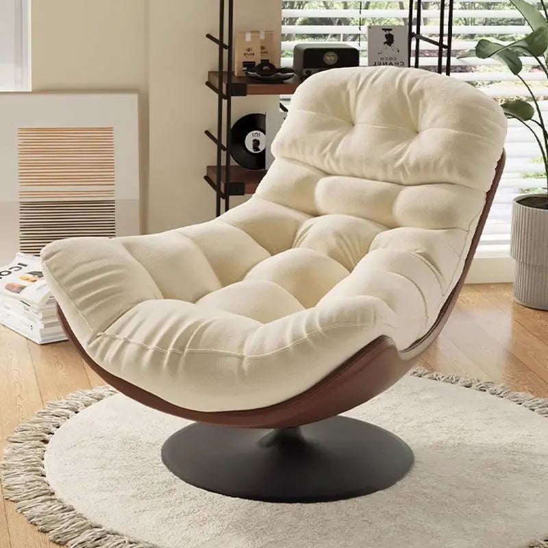 Portable Rocking Chairs 360 Swivel Velvet Metal Luxury Nordic Modern Leather Accent Leisure Set
