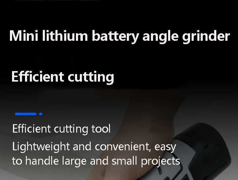 Mini Angle Grinder Rechargeable Household Small Lithium Battery Electric Cutting Machine