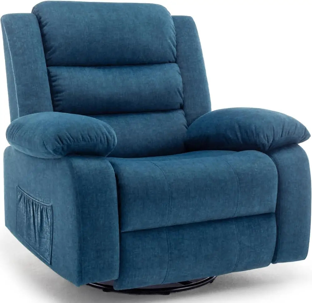 Luxury Reclining Chairs, Spacious Rocking Seats, Massage Heat Function, Full Rotation Nursery Rocker
