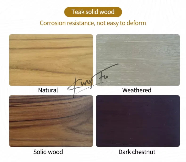 High-end Hotel Terrace Sofa Set Cushion Garden Sofa Teak Solid Wood Outdoor Furniture