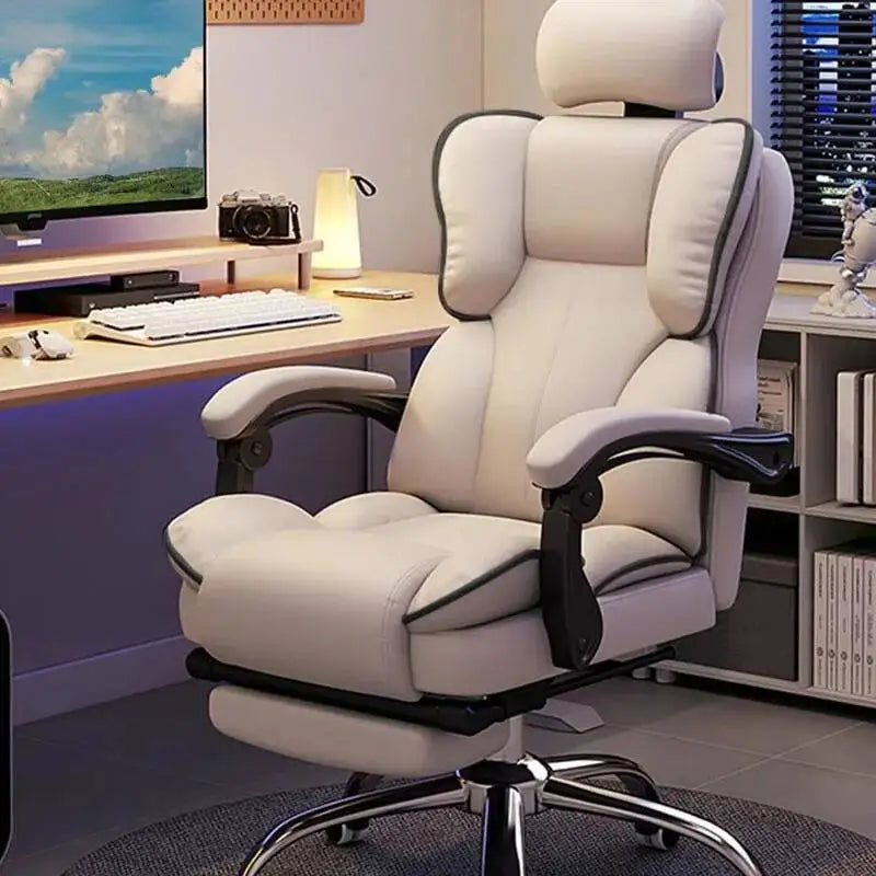 Comfortable Cushion Office Chair Footrest Support Living Room Computer Chair Recliner Swivel Chaise De Bureaux Furniture