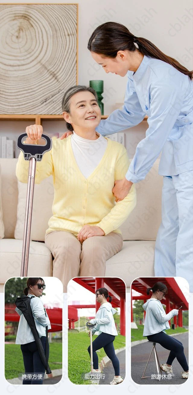 Aluminium alloy Cane stool Climbing and hiking cane Elderly people taking walks for leisure Mountaineering and hiking tools