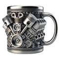 Unique Car Engine Coffee Cup Stainless Steel Cocktail Mug Tea Cup Gifts for Men Car Lovers