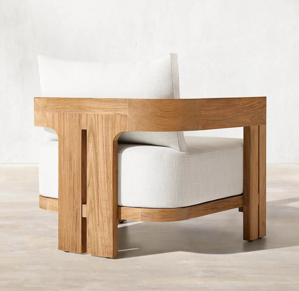 Modern Outdoor Teak Sofa Set Patio Combination Villa Leisure Furniture Waterproof Solid Wood Garden