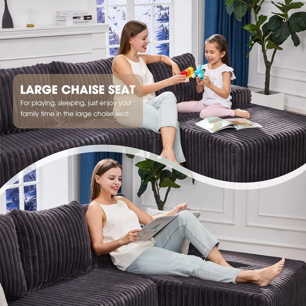 Modular Sectional Sofa Couches L-Shape Couch 3 Seat Modular Sofa Memory Foam Sectional Couches for Living Room,, Customized