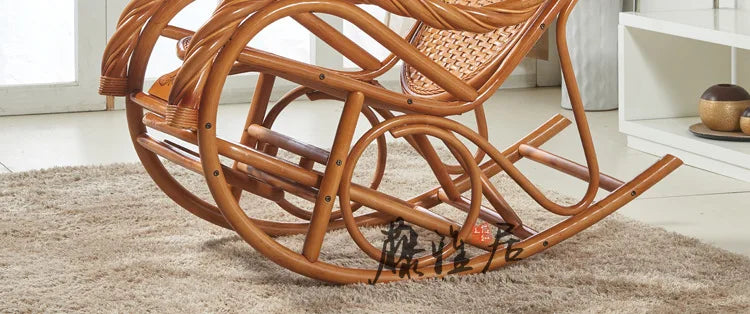 Rattan chair, rocking chair for the elderly, rocking chair for the lazy on the balcony, reclining chair, nap chair