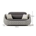 `Outdoor Rattan Sofa Coffee Table Set Waterproof UV Resistant Villa Courtyard Garden Terrace Leisure Wicker Patio Furniture`